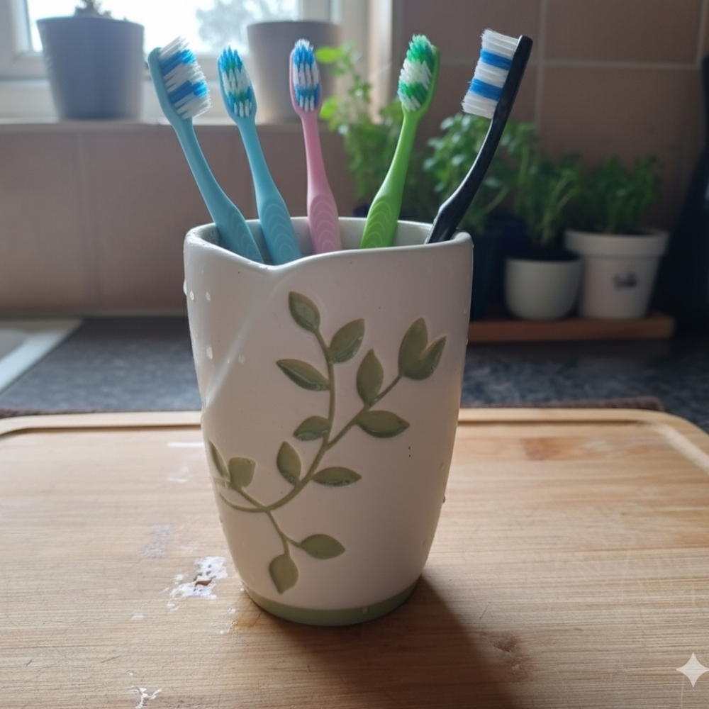 Bed Bath & Beyond ceramic bathroom cup organizer